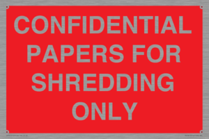 CONFIDENTIAL PAPERS FOR SHREDDING ONLY